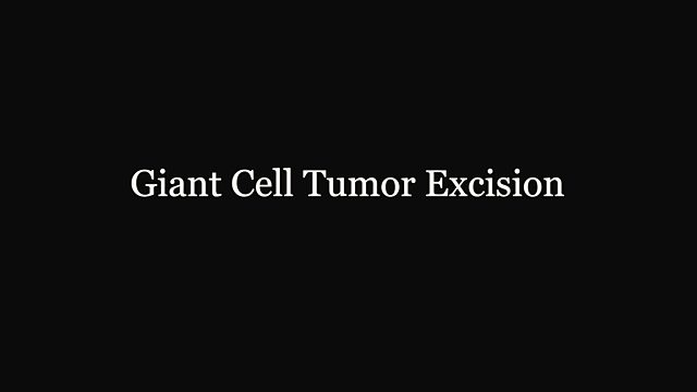What happens during a giant cell tumor excision of a finger?