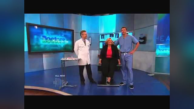 Dr. Knight on the set of the Doctors TV show.