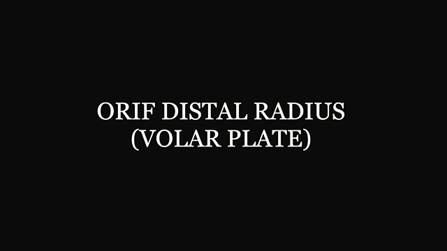 What happens during a distal radius fracture repair with a volar plate?