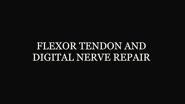 What happens during a flexor tendon and digital nerve repair?