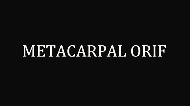 What happens during a metacarpal fracture repair?