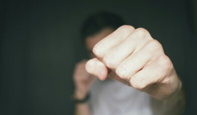 closeup of a man's fist and knuckles